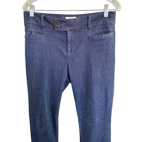 Anthropologie Essential Slim Cropped Jeans Dark Wash Denim Womens Size 6 - Picture 2 of 10
